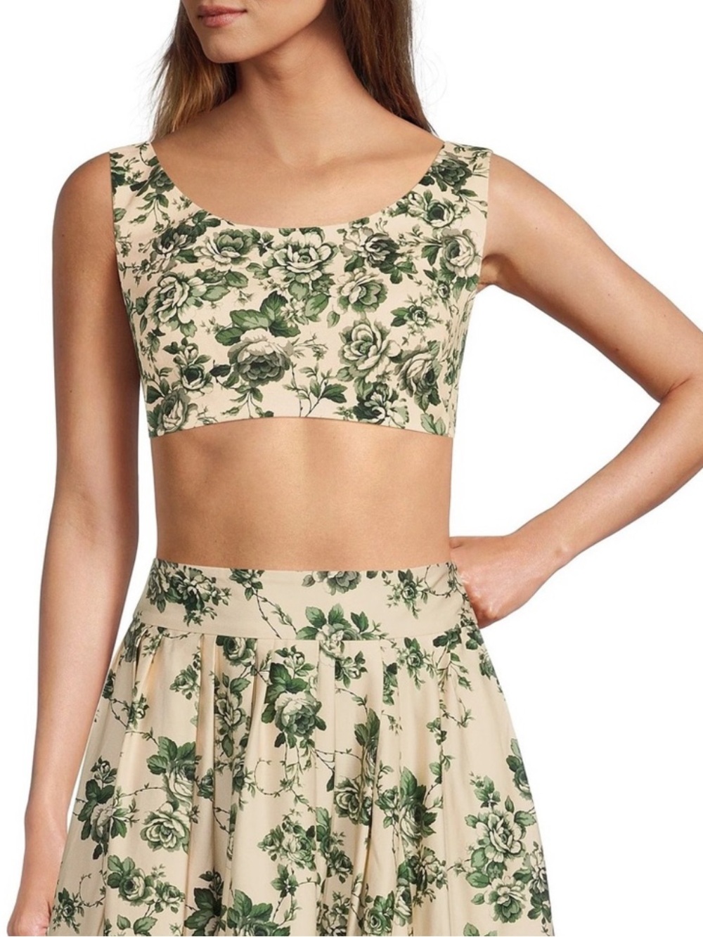 NWT Antonio Melani x The Style Bungalow Georgia Scoop Neck Floral Print Bra Top